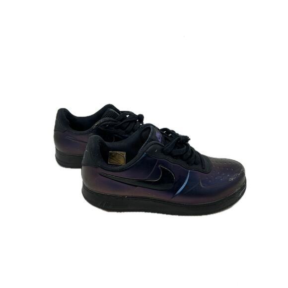 Nike Air Force 1 Black Blue Reflective Translucent Mens 12.5 - Picture 3 of 7